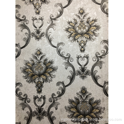 damask pvc Wallpaper for Home Wall Paper Decoration